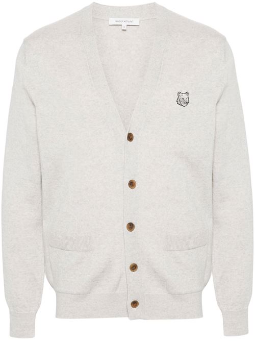 CARDIGAN REGOLARE CON PATCH TESTA DI VOLPE Maison Kitsuné | MM00509KT1036H120